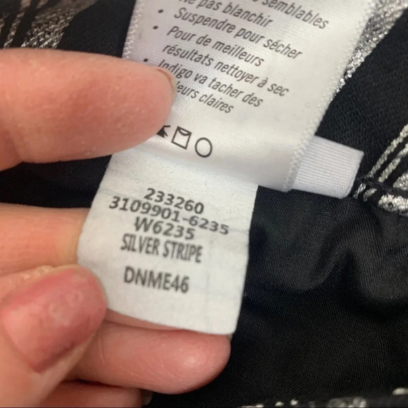 NWOT PAIGE Colette Crop Flare Jeans Silver Stripe Denim Casual Women’s 29 - Picture 11 of 15